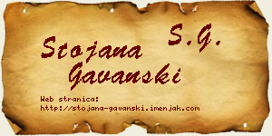 Stojana Gavanski vizit kartica